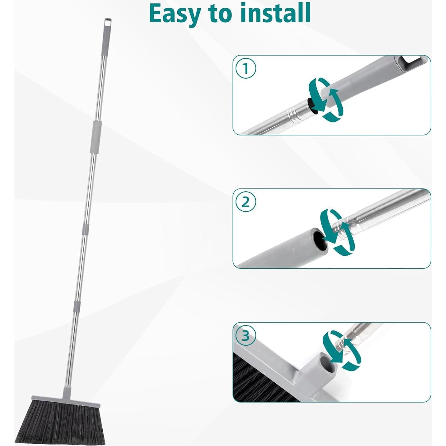 Escoba de Uso Pesado PBHEPJ con Mango de Acero 152 cm