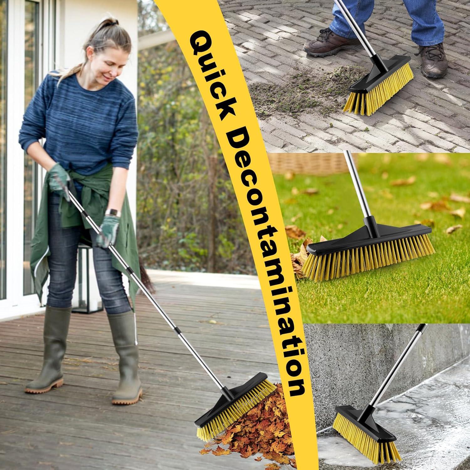 Escoba de Empuje LAWFYMORI 40.64 cm con Mango Ajustable 149.86 cm