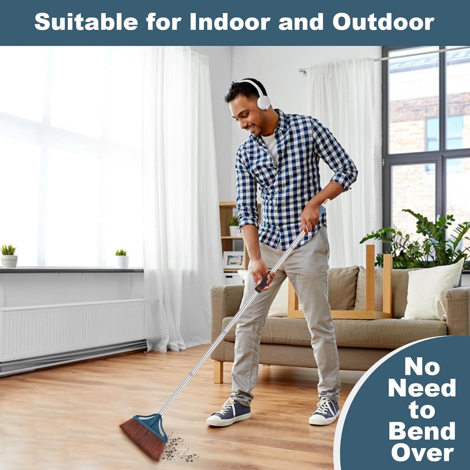 Escoba Comercial QIOJIRMU Mango Largo 147 cm Alta Resistencia