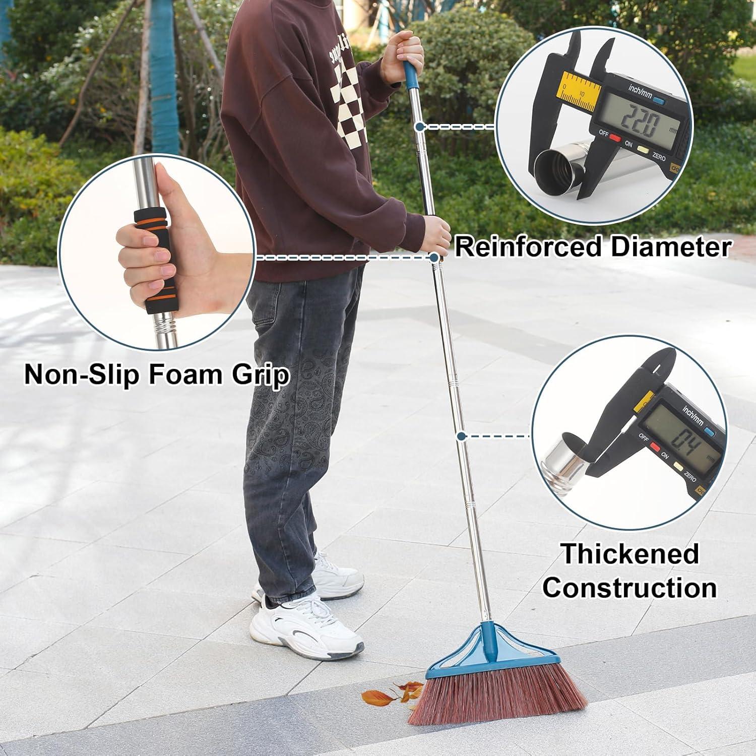 Escoba Comercial QIOJIRMU Mango Largo 147 cm Alta Resistencia