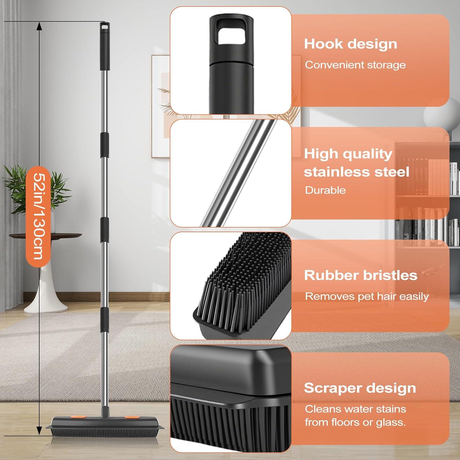 Escoba de goma FUUNSOO FUN-28 para pelo de mascotas 132 cm