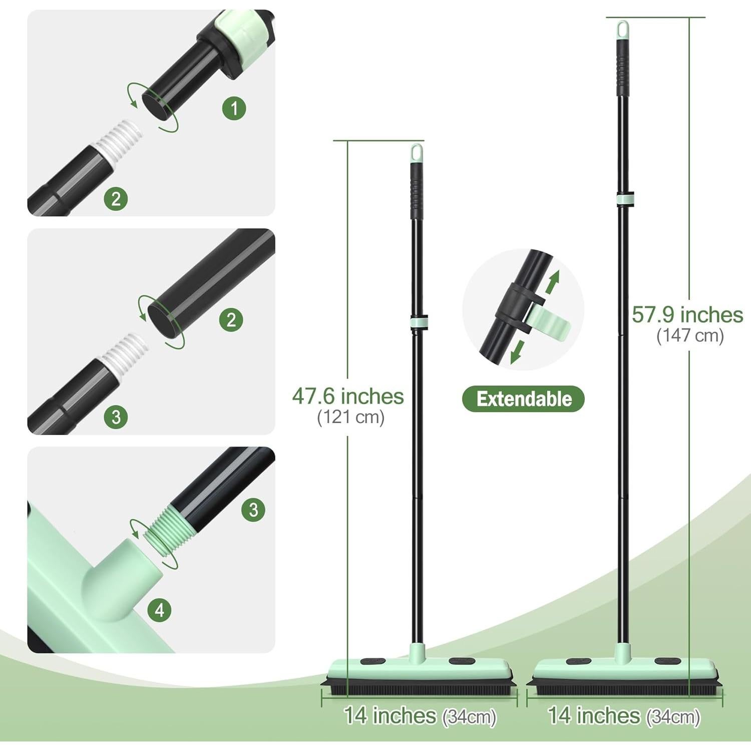 Escoba de goma DALIPER con escobilla para pelo de mascotas