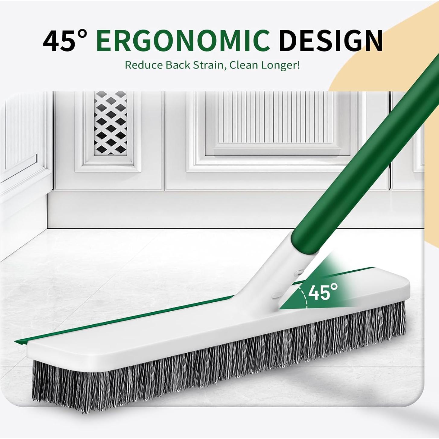 Cepillo de Fregado QCFOLY 2 en 1 con Mango Extensible 129.5 cm