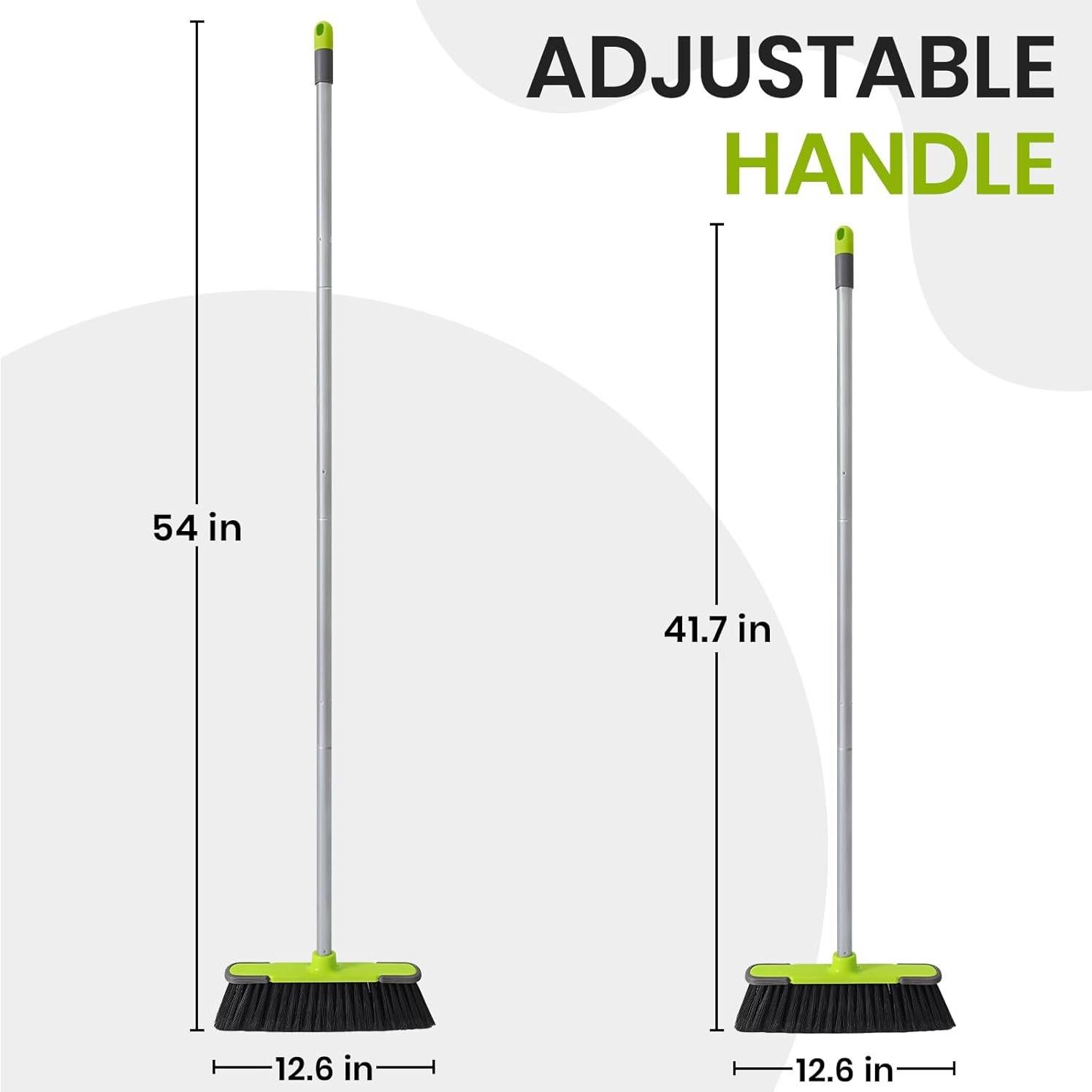 Escoba Interior Verde TrueYee 137 cm Cerda Suave Multiusos