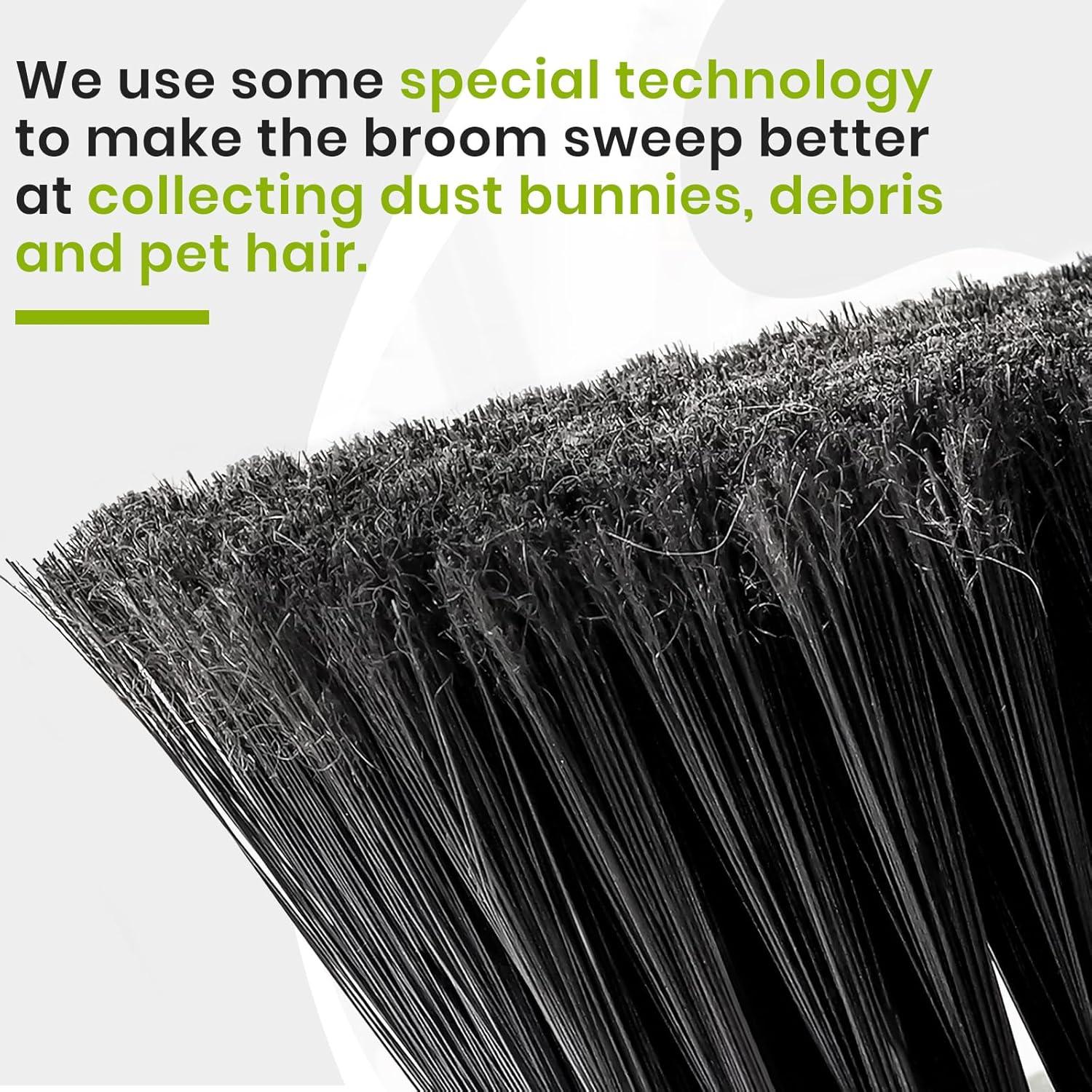 Escoba Interior Verde TrueYee 137 cm Cerda Suave Multiusos