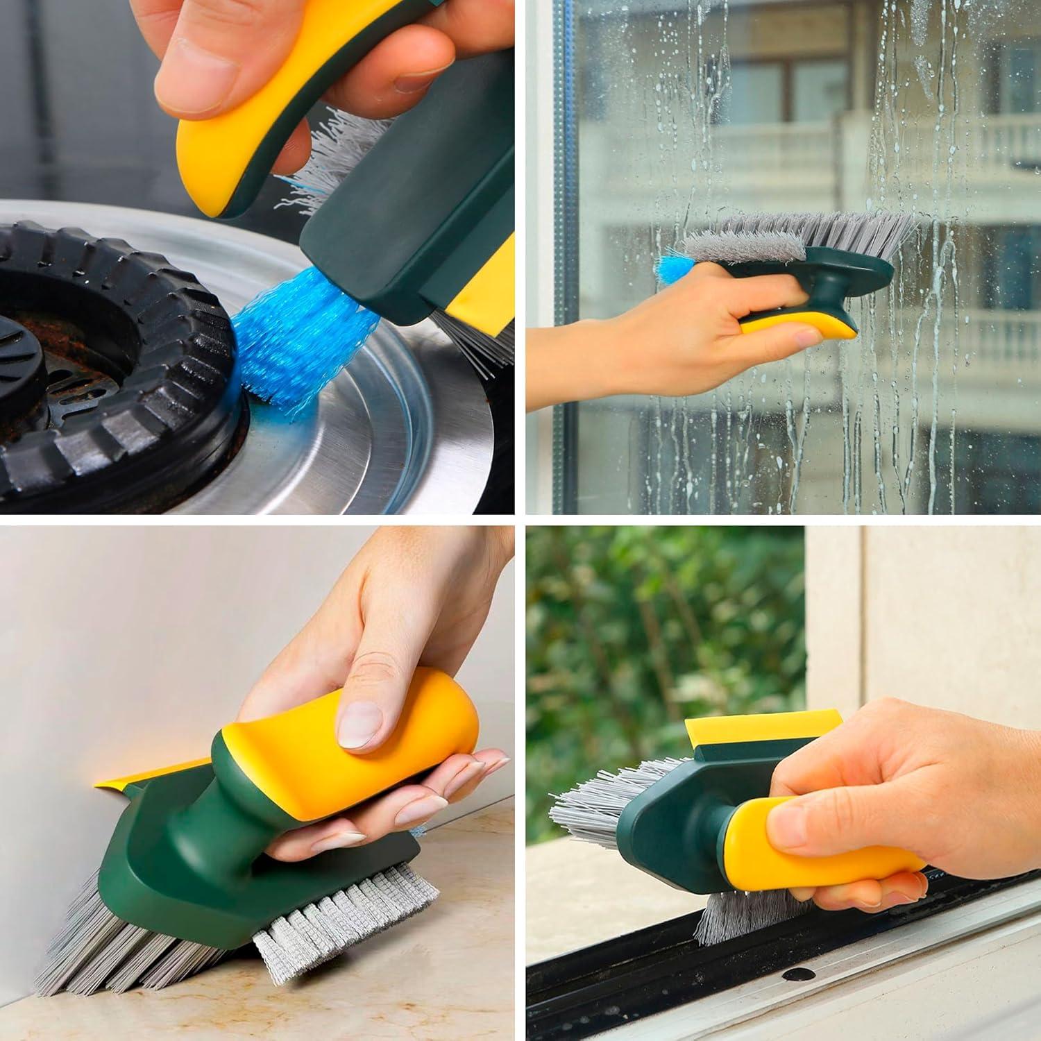 Cepillo Mágico 3 en 1 Genérico con Mango Largo y Raspador