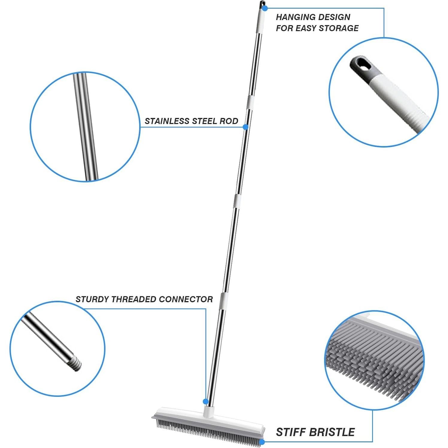 Escoba de Goma QLEANZY con Limpiaparabrisas 130 cm