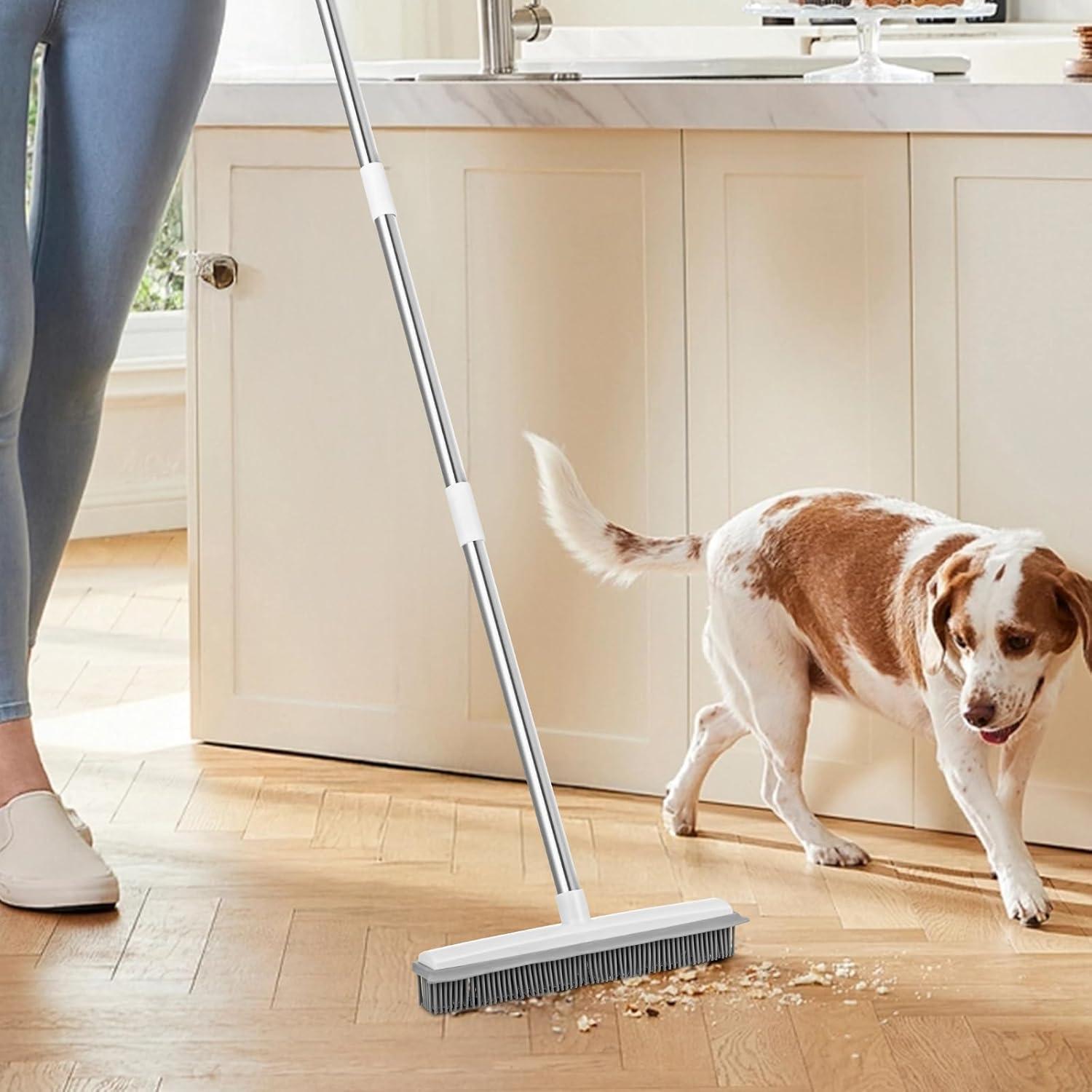 Escoba VEVOR para Pelo de Mascotas, Mango Ajustable 148 cm