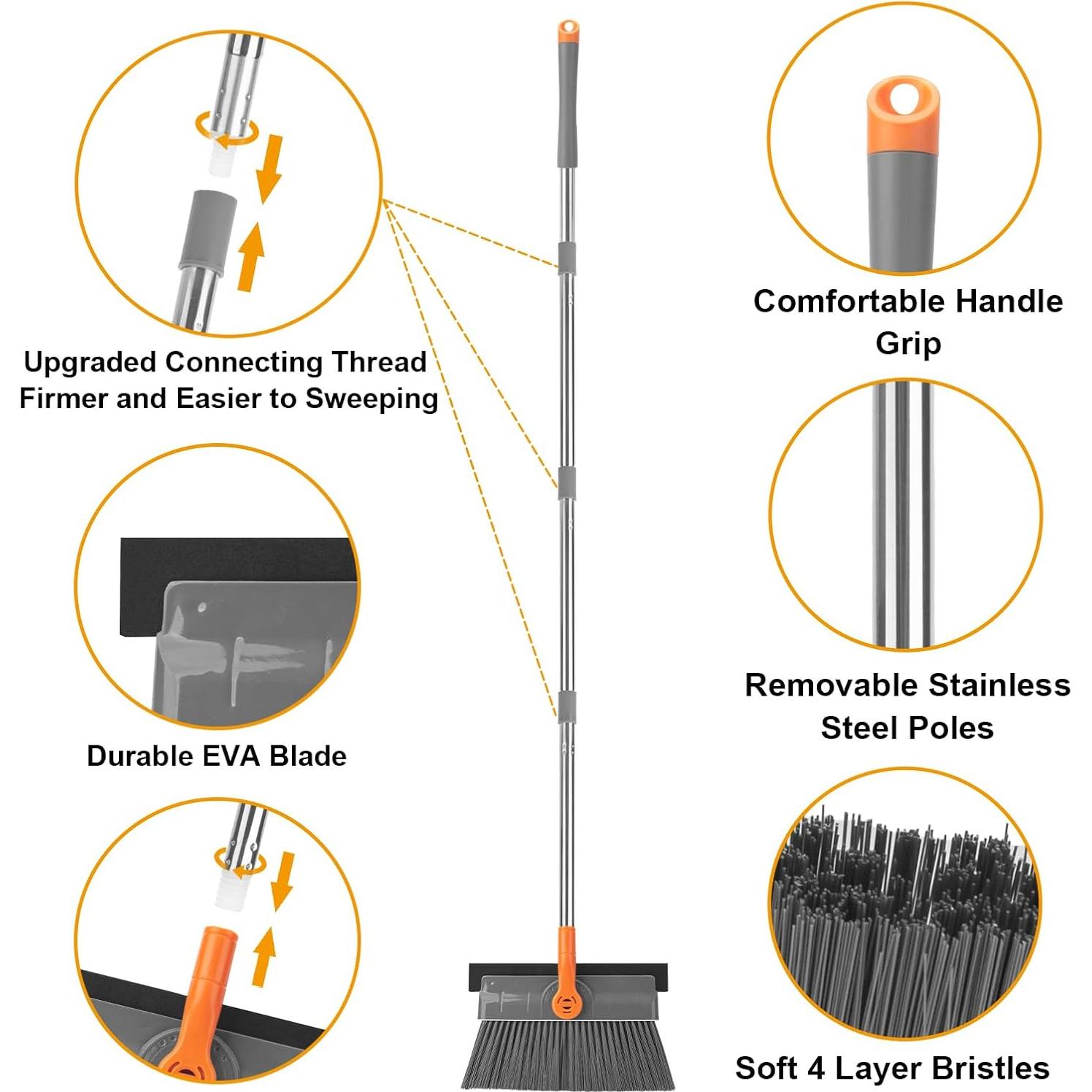 Escoba Interior KeFanta SE-Indoor Broom-01 con Raspador 135 cm