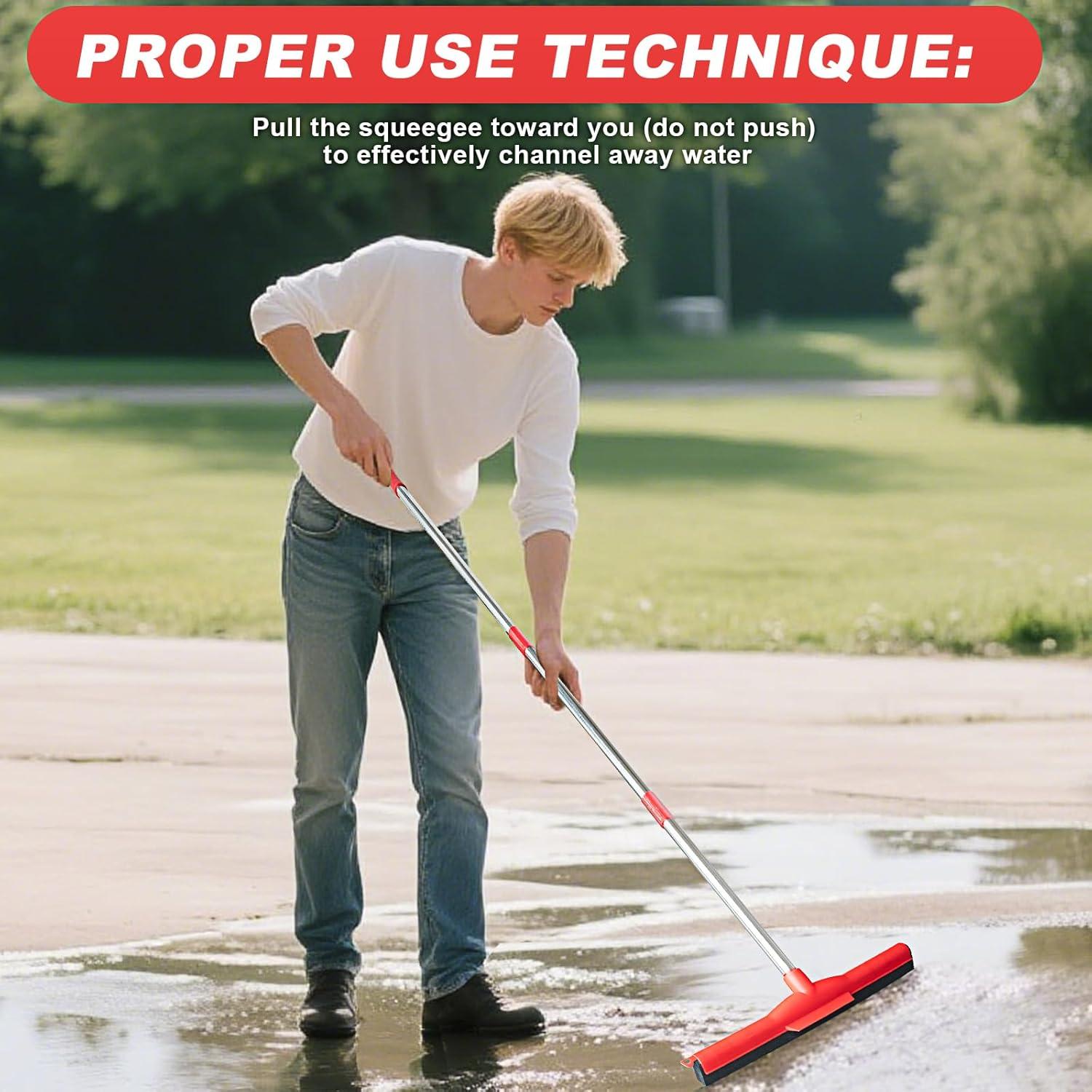 Raspador de Piso Ajustable Loulicia con Mango de Acero Inoxidable