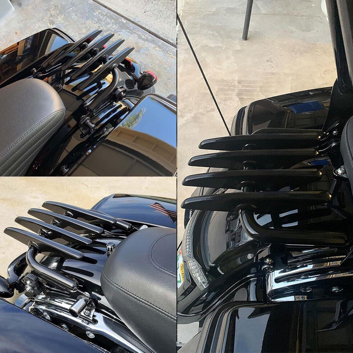 Soporte de Equipaje MZS Stealth para Motocicleta Negro 31.4x27.3cm