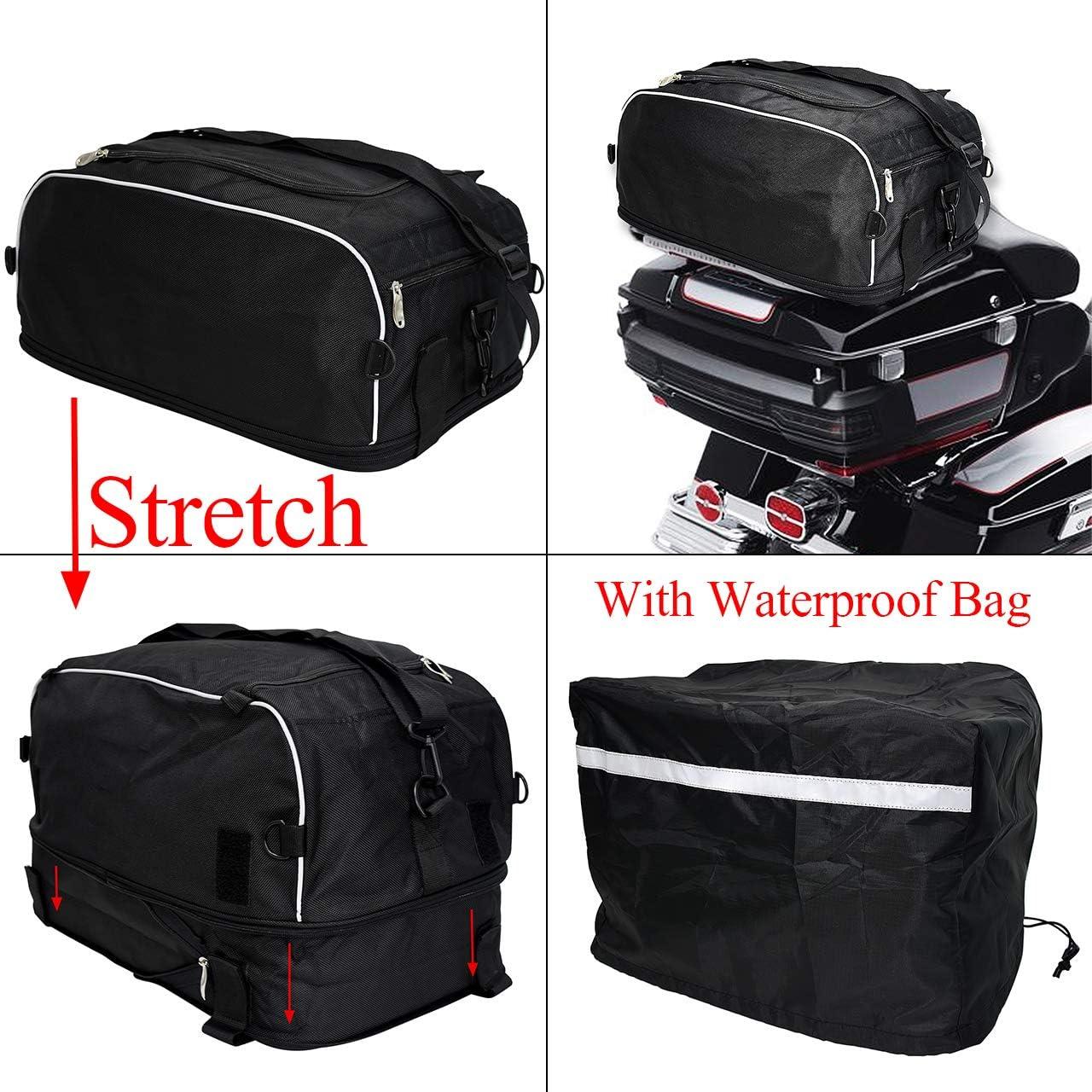 Bolsa de Equipaje Plegable HDBUBALUS para Motocicleta Nylon Negro