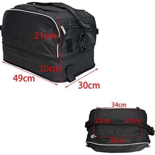 Bolsa de Equipaje Plegable HDBUBALUS para Motocicleta Nylon Negro