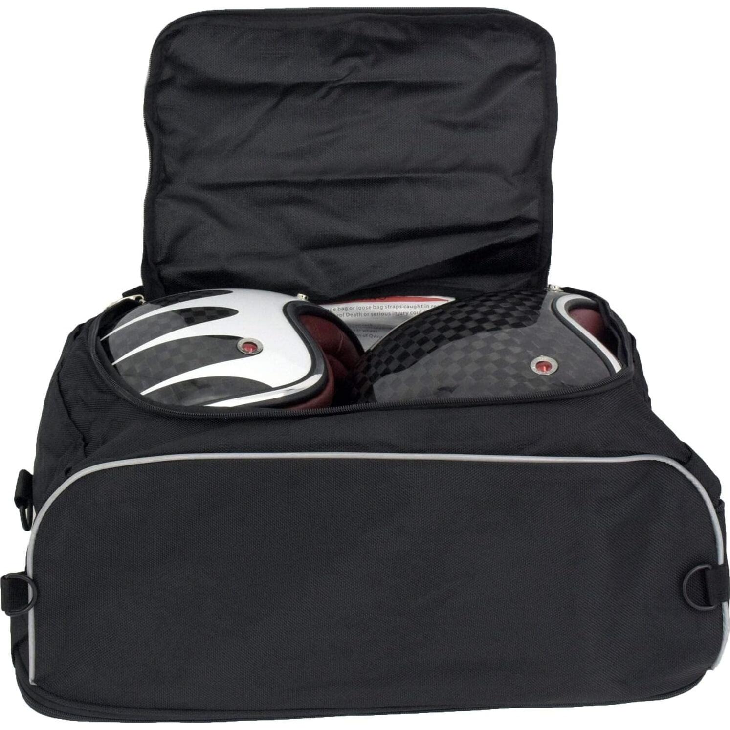 Bolsa de Equipaje Plegable HDBUBALUS para Motocicleta Nylon Negro