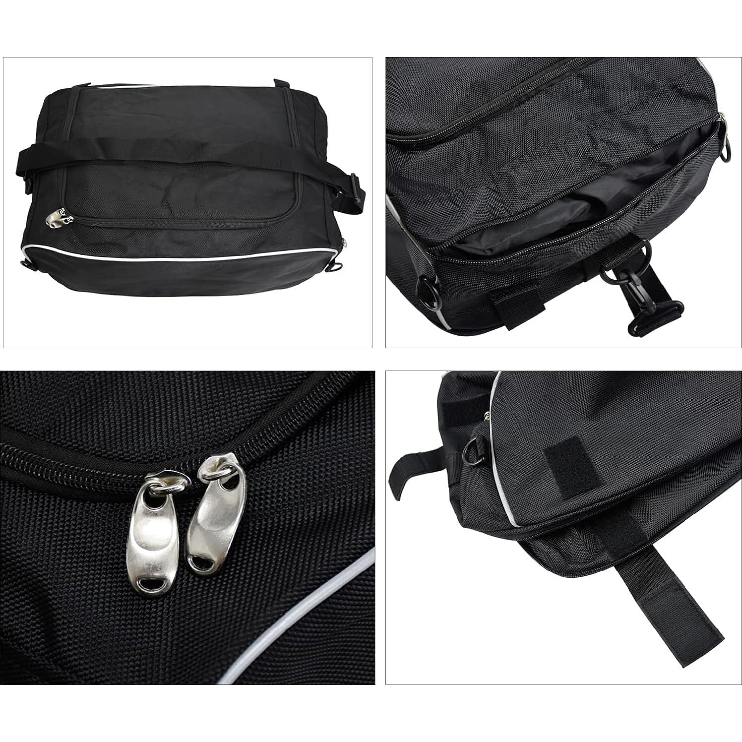 Bolsa de Equipaje Plegable HDBUBALUS para Motocicleta Nylon Negro