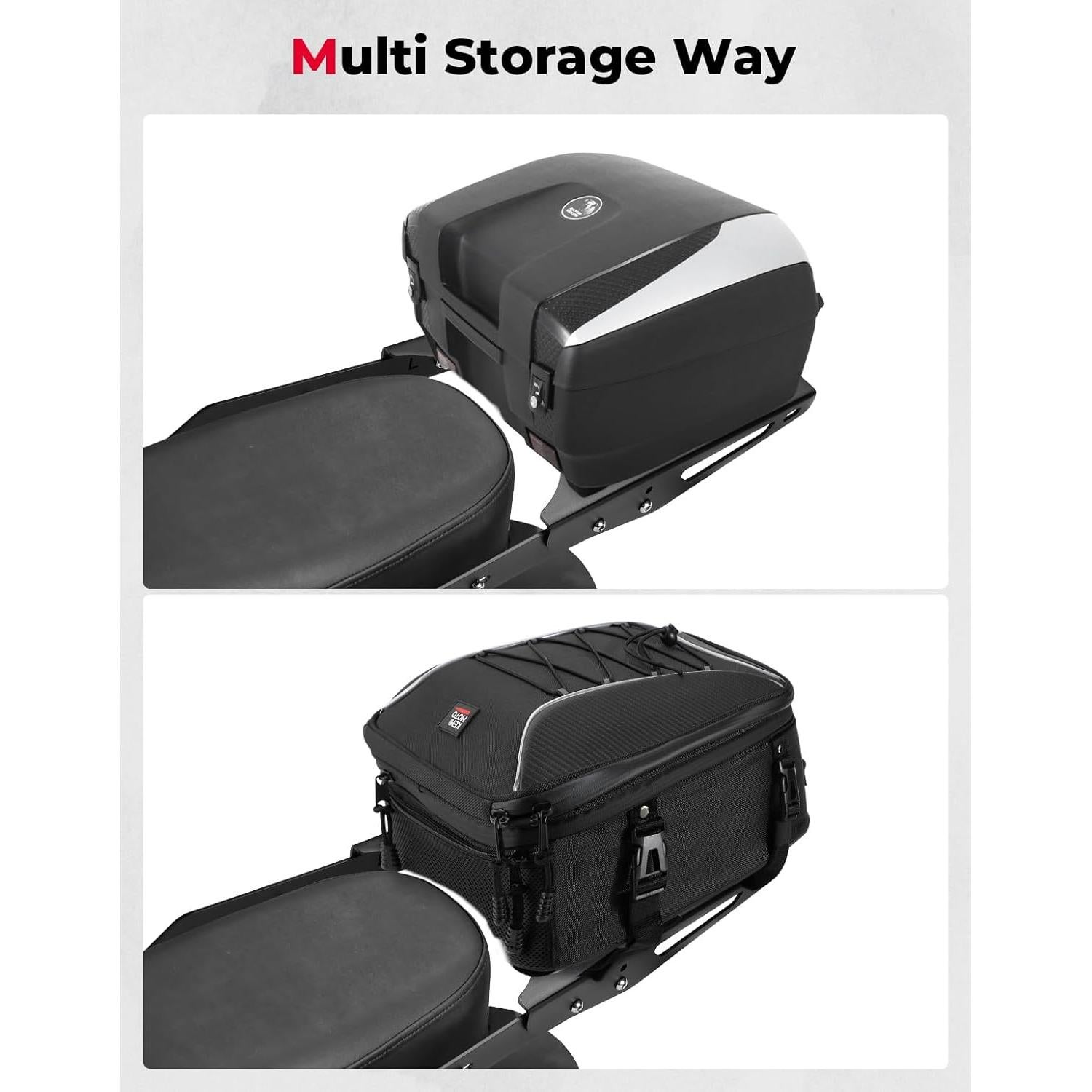 Soporte Trasero KEMIMOTO Rack de Equipaje para Super73 R Negro