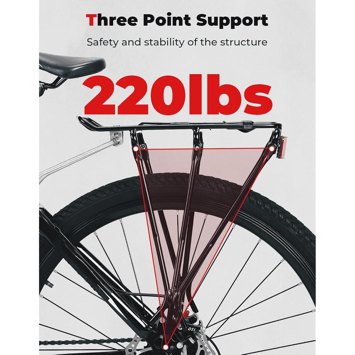 Soporte de Carga para Bicicleta KEMIMOTO Ajustable 100kg