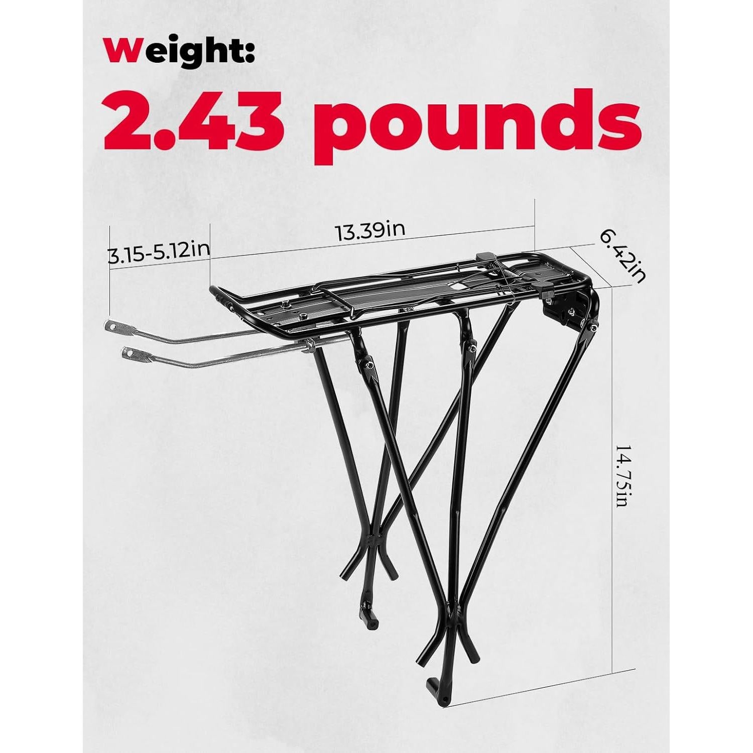 Soporte de Carga para Bicicleta KEMIMOTO Ajustable 100kg