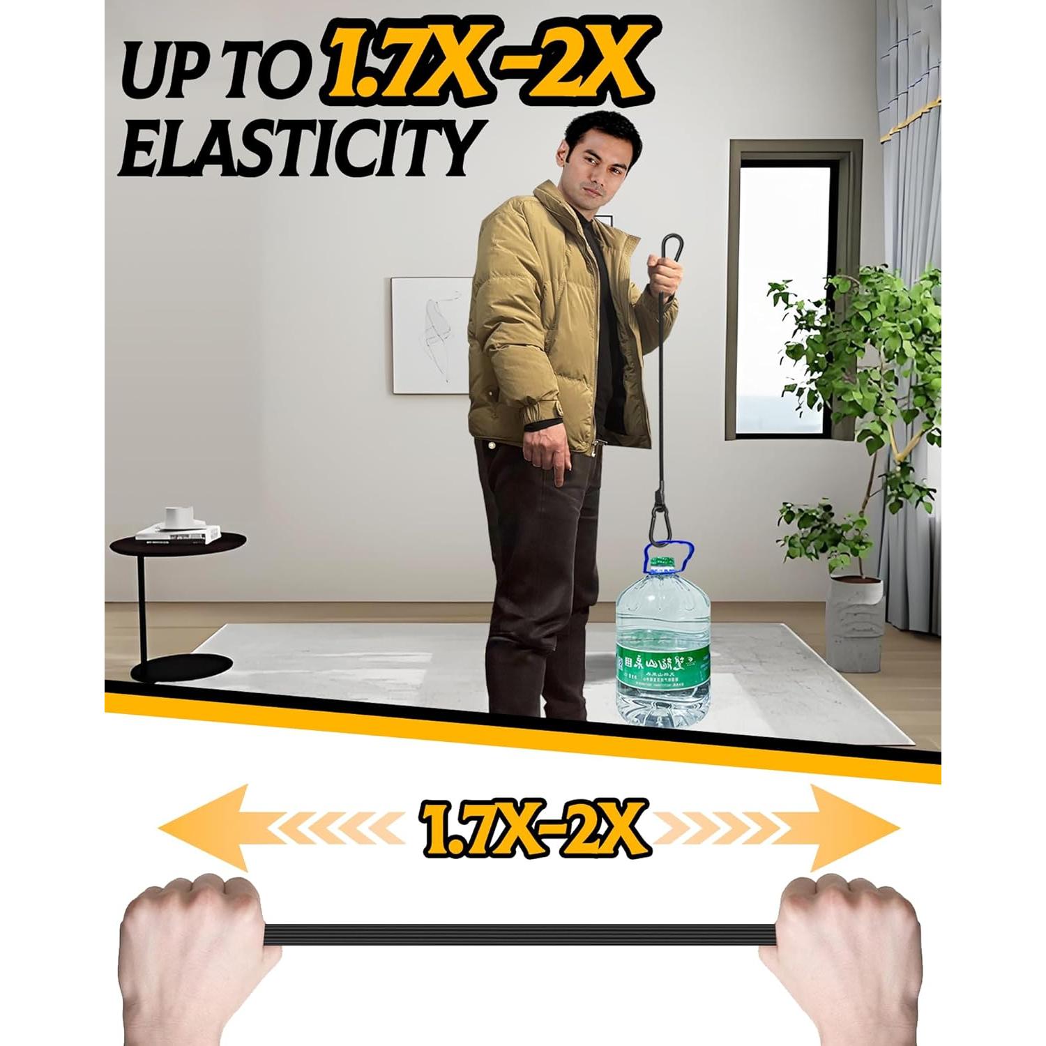 Cuerdas Bungee de Carabineros LuckyStraps 12" 8 Pcs Alta Resistencia