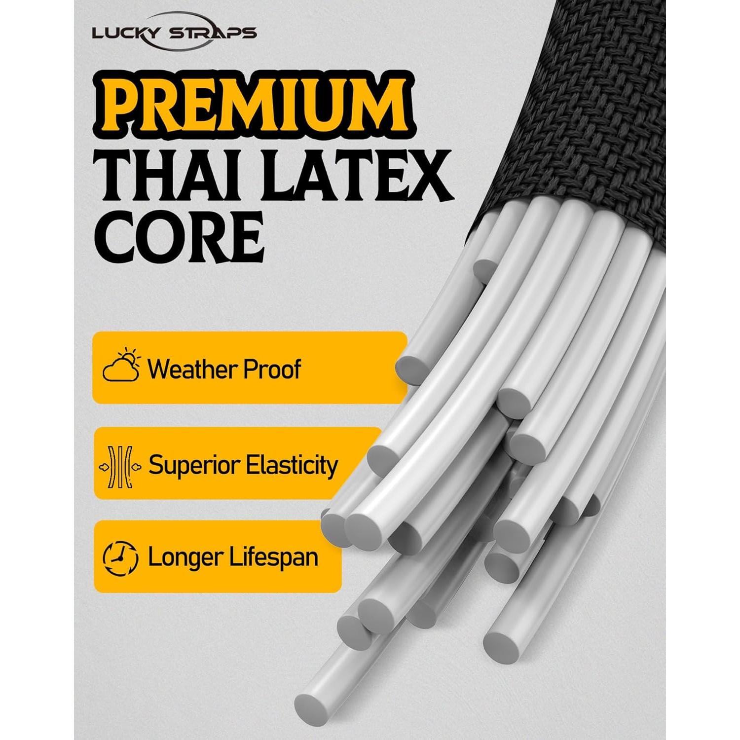 Cuerdas Bungee de Carabineros LuckyStraps 12" 8 Pcs Alta Resistencia