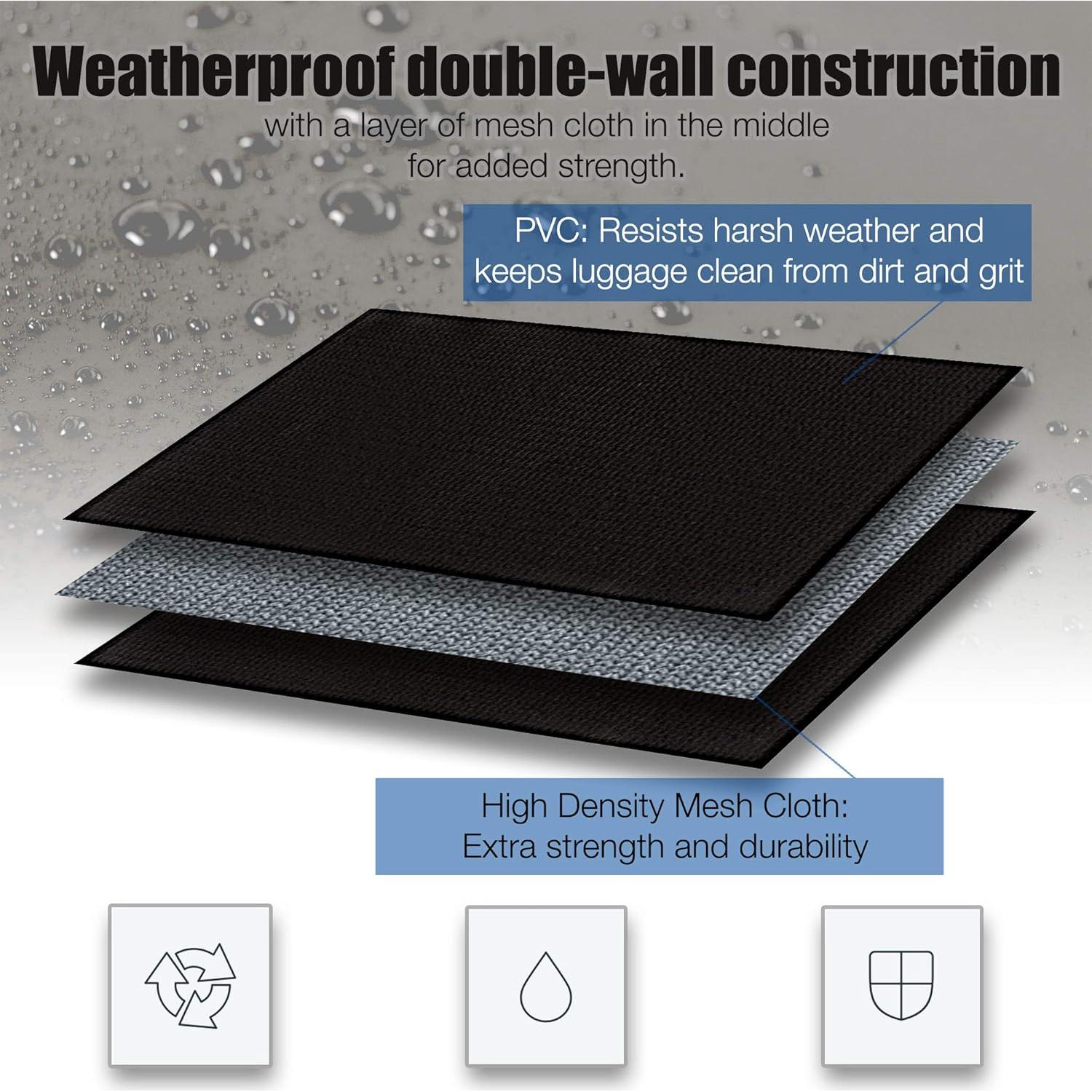 Bolsa de Techo Impermeable Asani 425L con 8 Correas 112x86x43cm