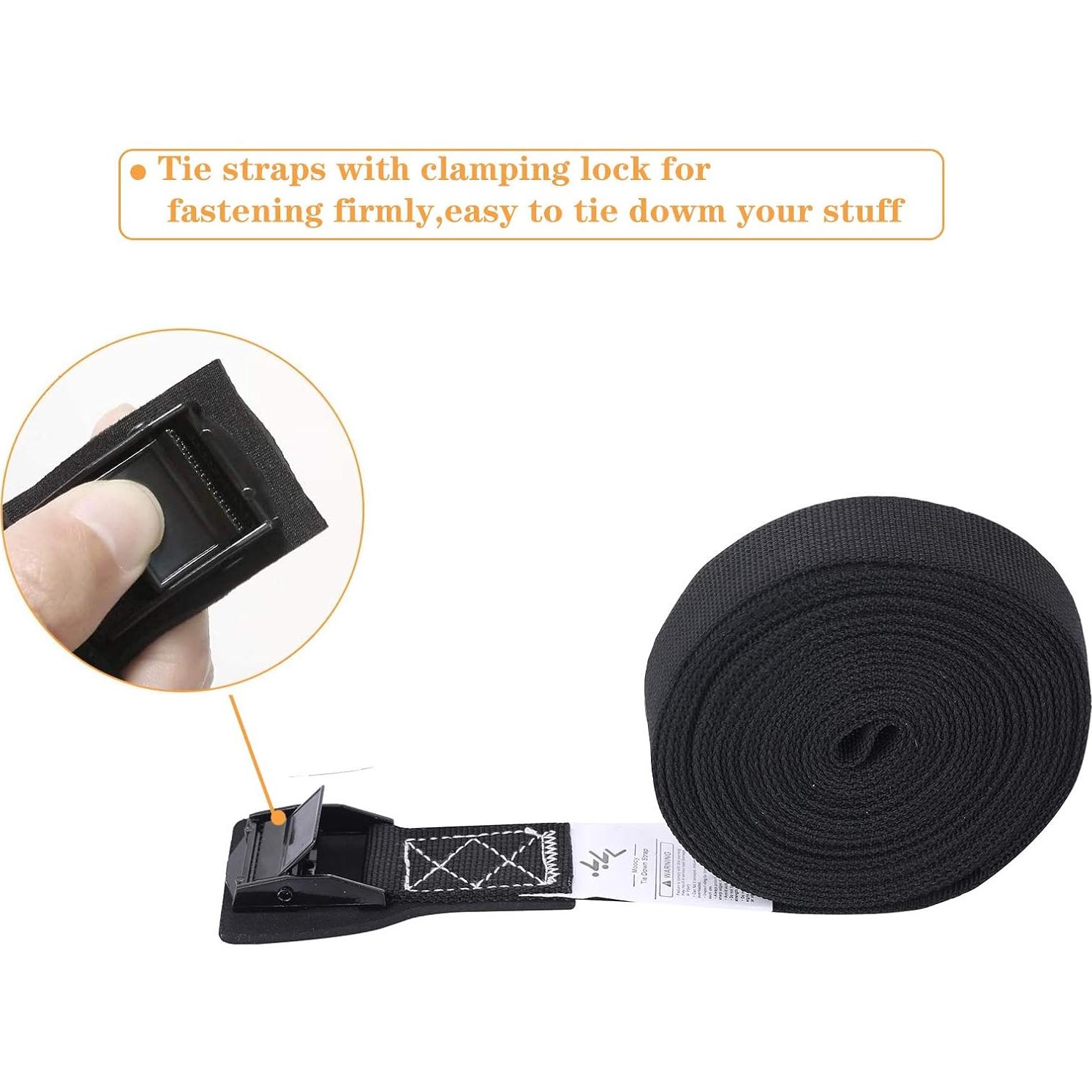 Correas de Amarre MOOCY 2 Unidades 2.54cm x 3.66m Ajustables