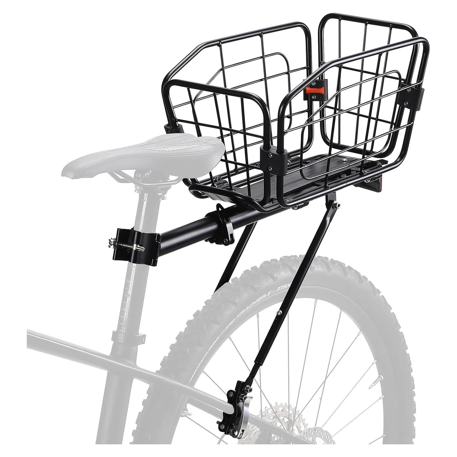 Portabicicletas trasero ANGGOER 165 kg con cesta desmontable