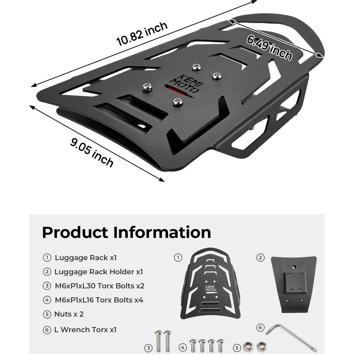 Soporte Trasero de Equipaje KEMIMOTO para Sportster S 2021-2024