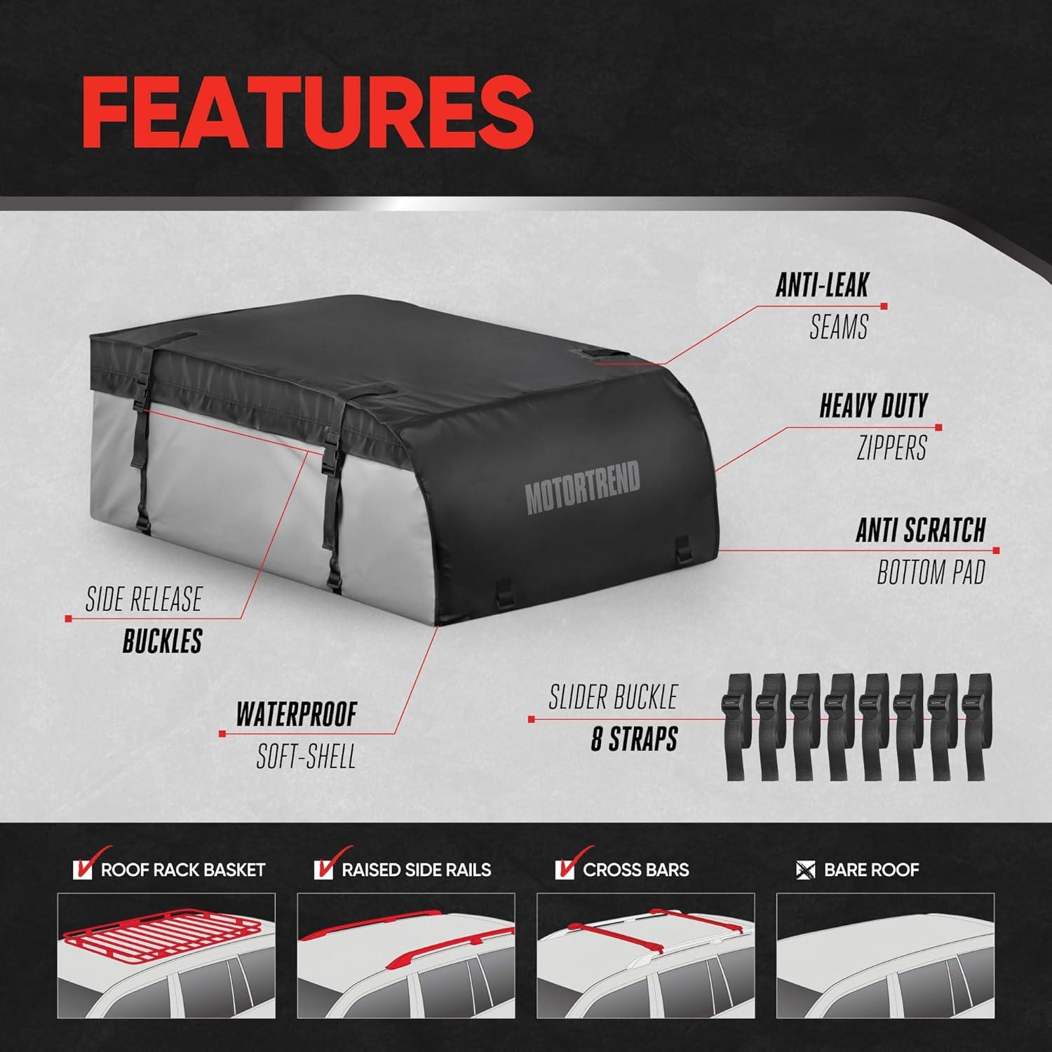 Transportador de Carga en Techo Motor Trend MTRC-601 121x79cm