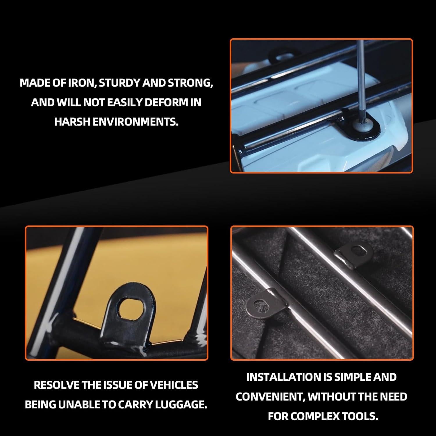 Portaequipajes trasero BAOUFF para Hawk 250 y DLX - Hierro