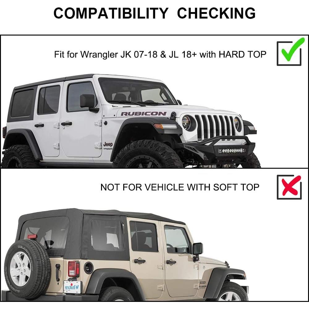 Barras Transversales de Techo Snailfly para Jeep Wrangler y Gladiator