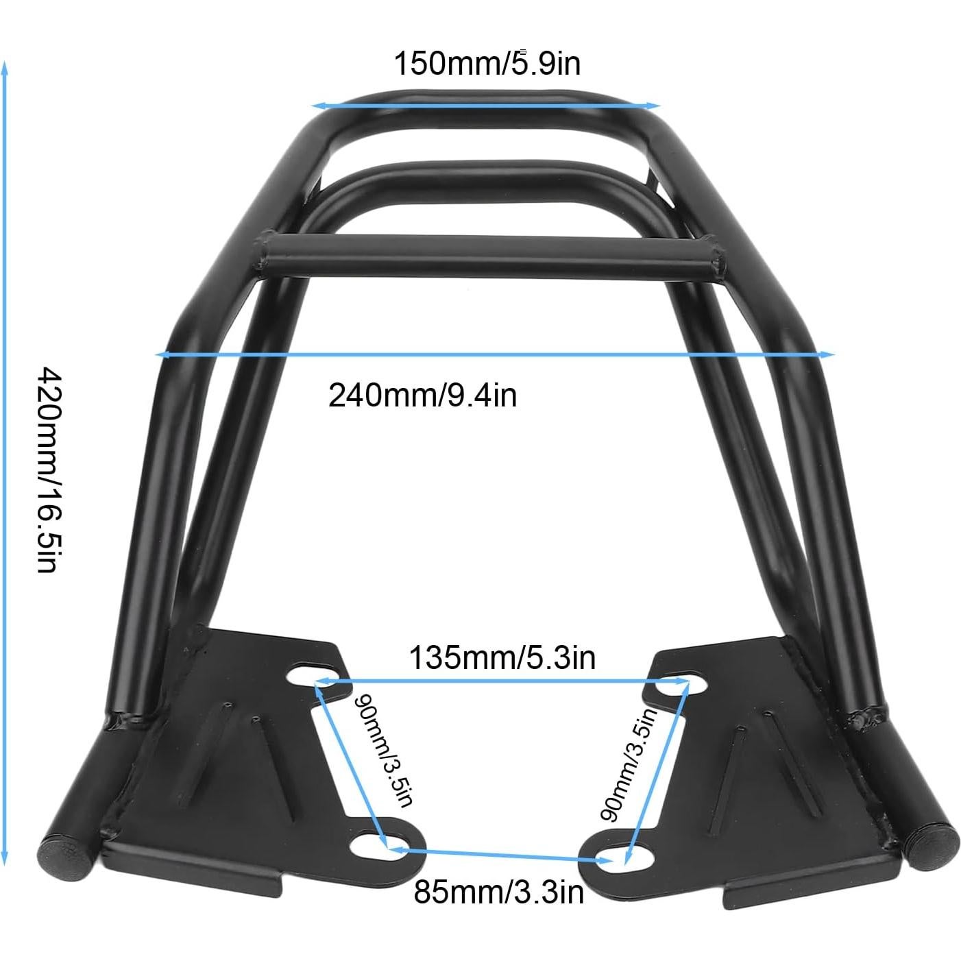 Soporte de Equipaje para Motocicleta Fydun MSX125 M3 Hierro Negro