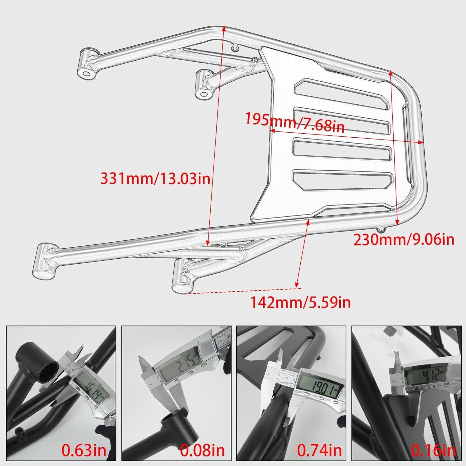 Soporte de Equipaje Trasero WOOGA para Honda Rebel 1100 2021-2025