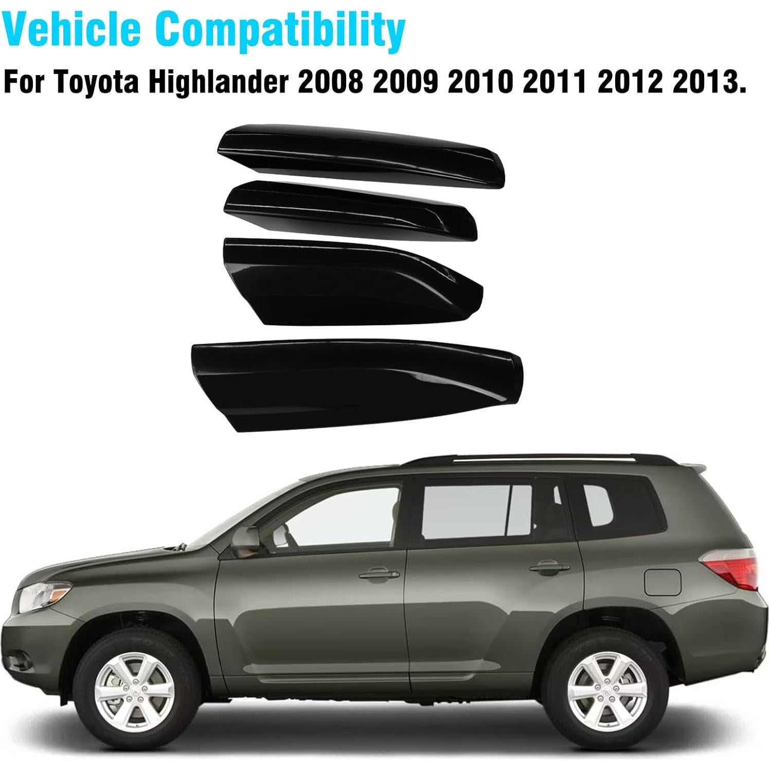 Cubiertas de Riel de Techo TTCR-II para Toyota Highlander 2008-2013