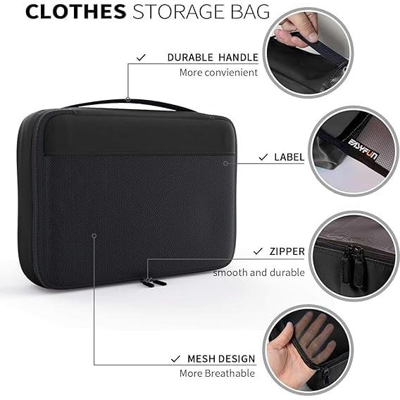 Bolsas Organizadoras de Cubos EASYFUN 6 Piezas Negro