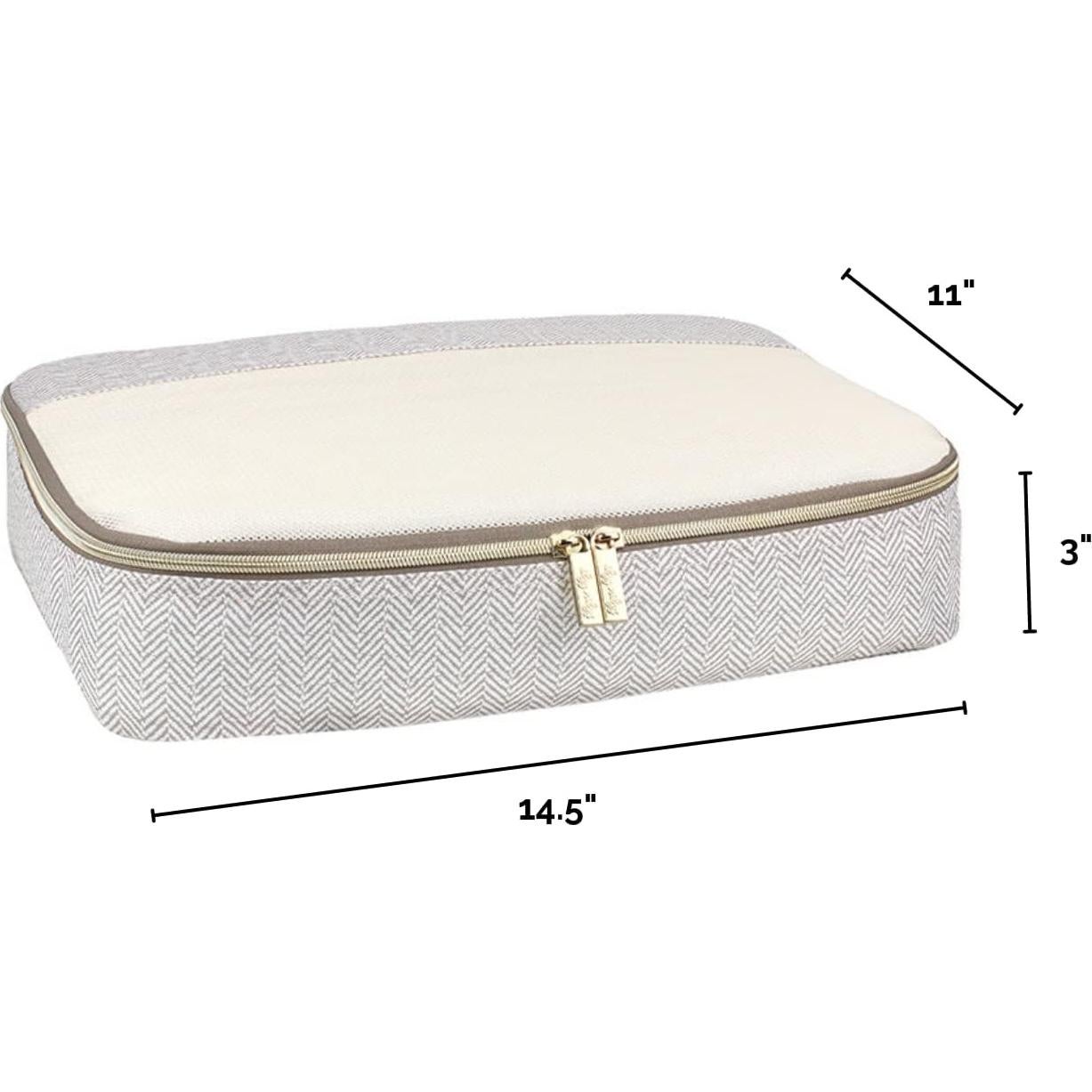 Set de 3 Cubos de Empaque Itzy Ritzy - Grandes Taupe