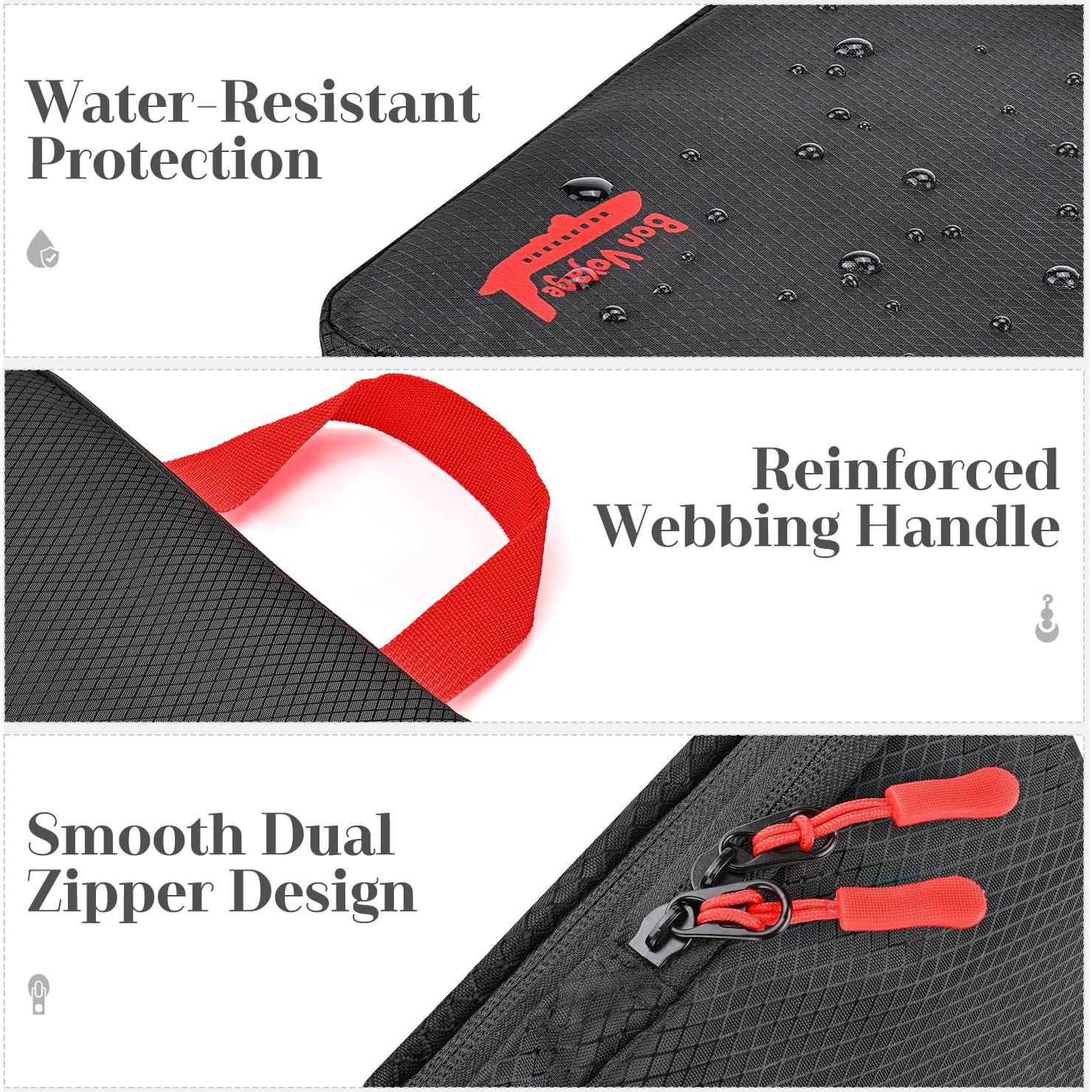 Set de 6 Cubos de Compresión Percover para Viaje Negro