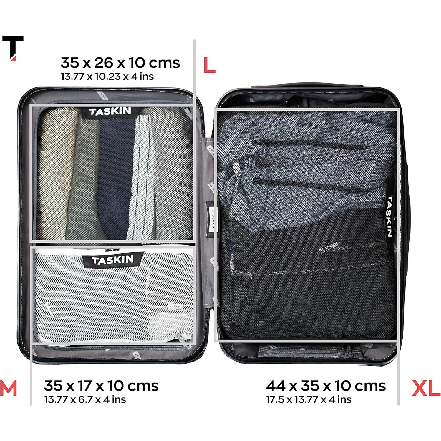 Cubos de Compresión Taskin 2XL | Ropa Limpia y Sucia | Nylon