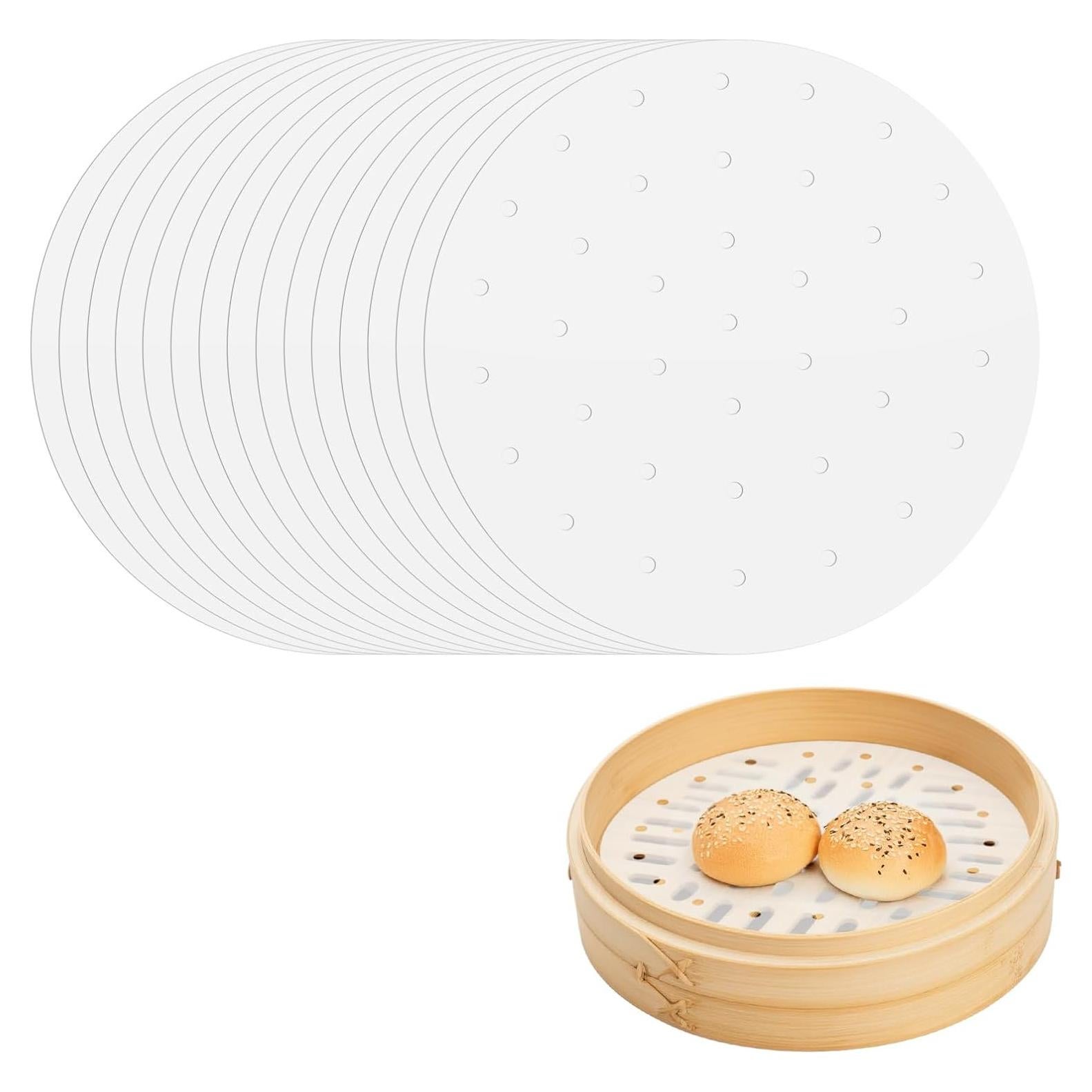 100 Forros de Vapor de Bambú AUUTI 25.4 cm Antiadherentes