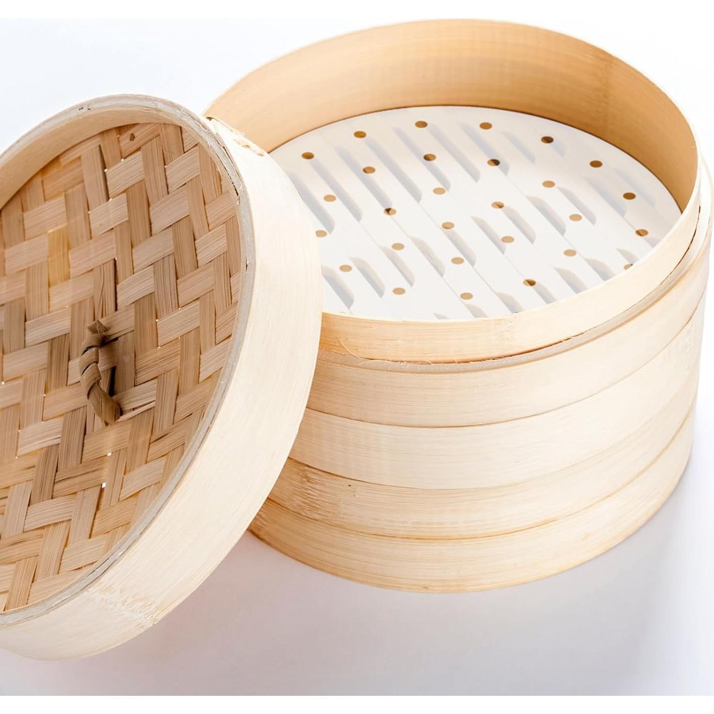 100 Forros de Vapor de Bambú AUUTI 25.4 cm Antiadherentes