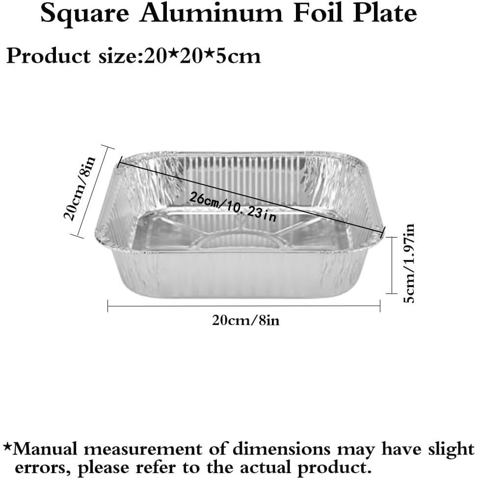 Forros de Aluminio Desechables ANQIA 20.32 cm Cuadrados 50PCS