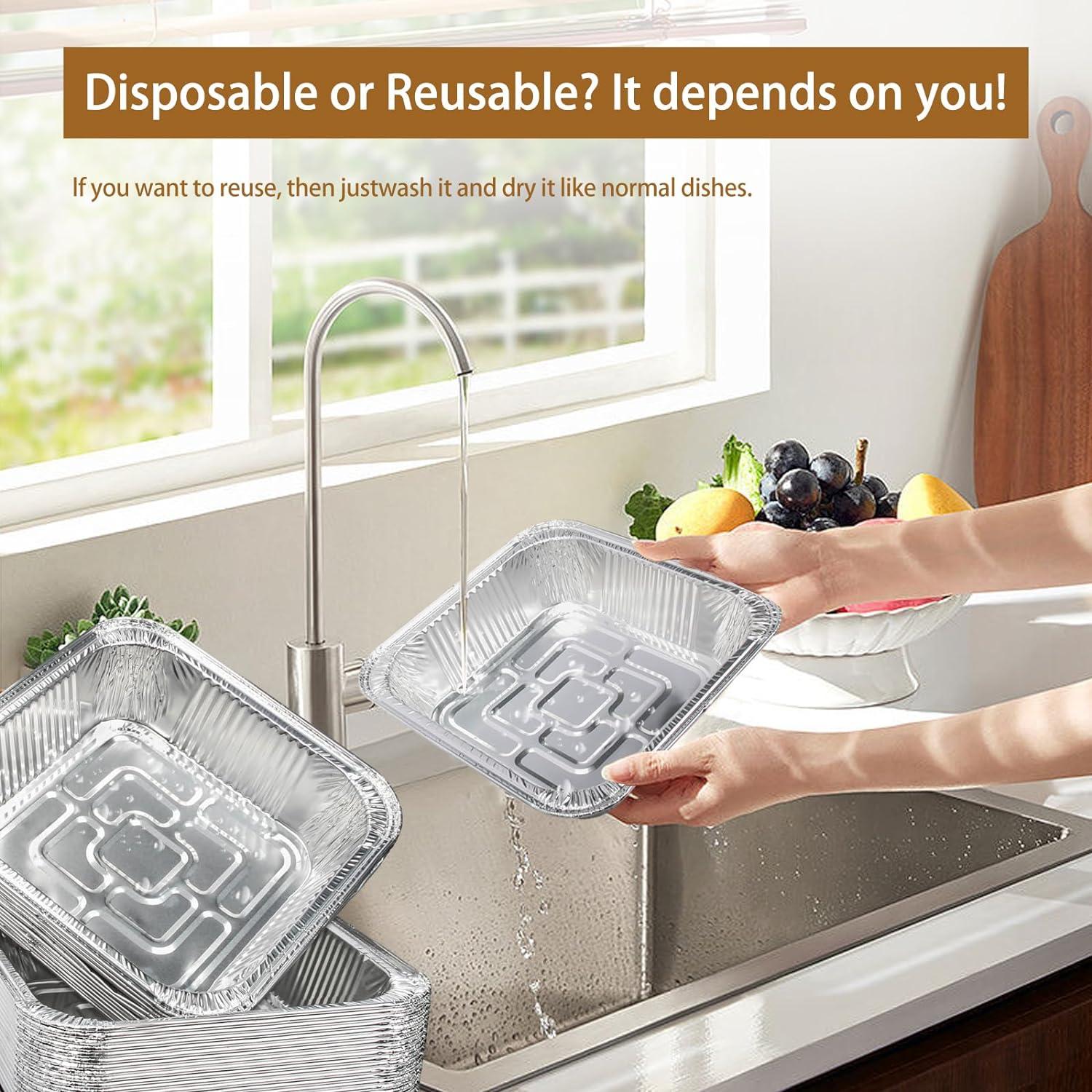 Forros de Aluminio Desechables ANQIA 20.32 cm Cuadrados 50PCS