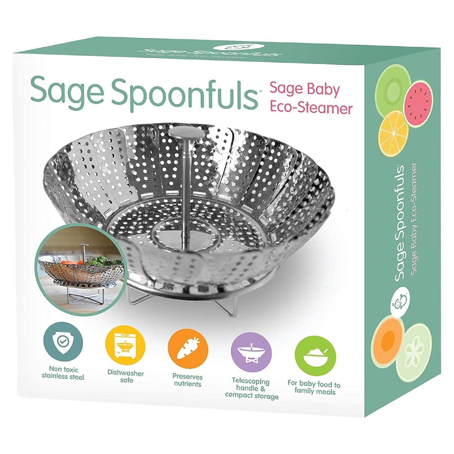 Cesta de Vapor Sage Spoonfuls para Bebés, Acero Inoxidable 14.5 cm