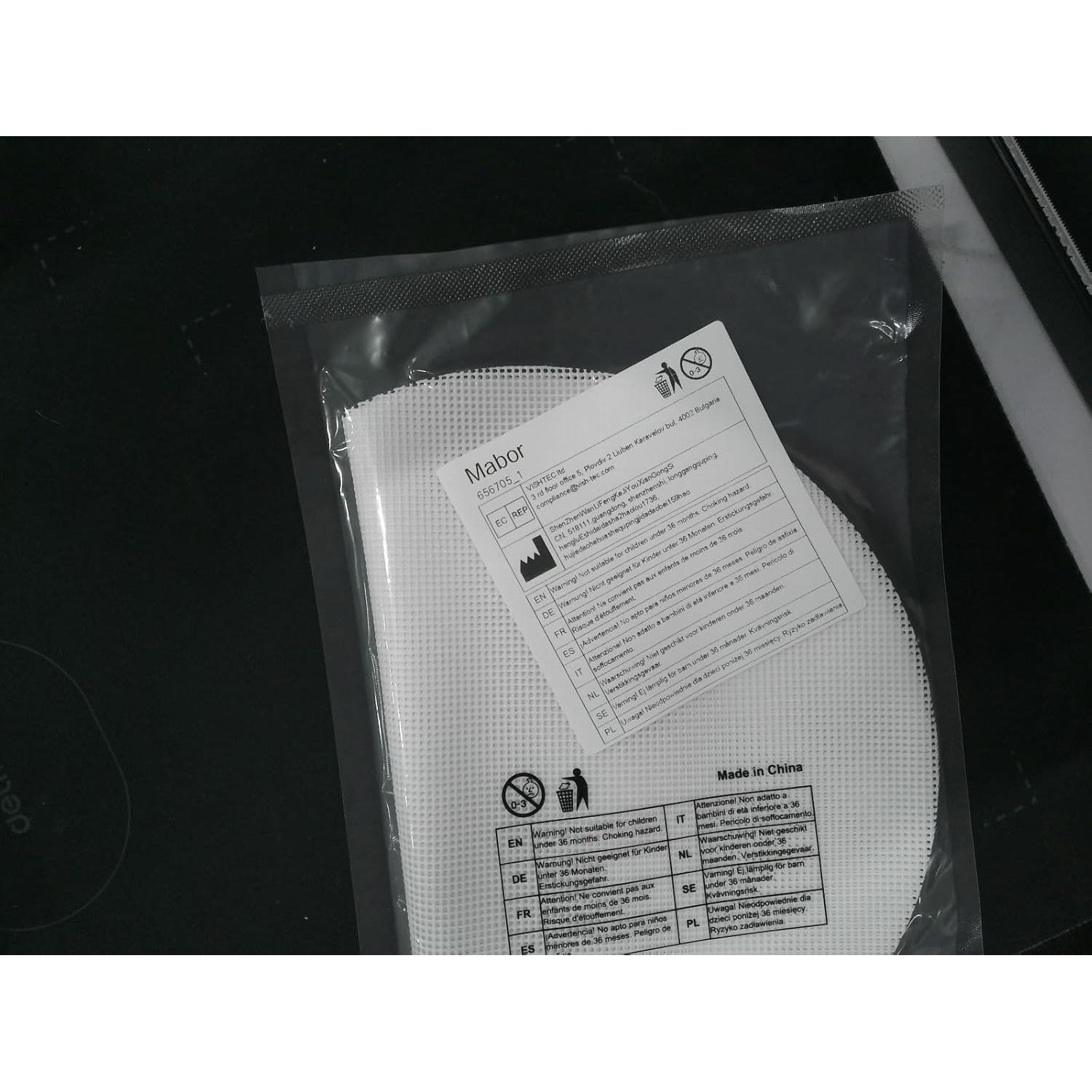 10 Forros de Vapor de Silicona Mabor 25 cm Reutilizables Blancos