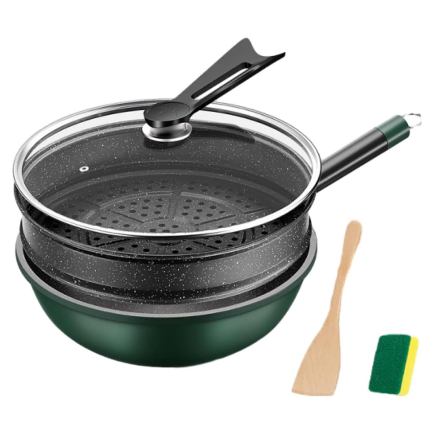 Sartén Antiadherente 32 cm CiCixixi con Vaporera y Tapa