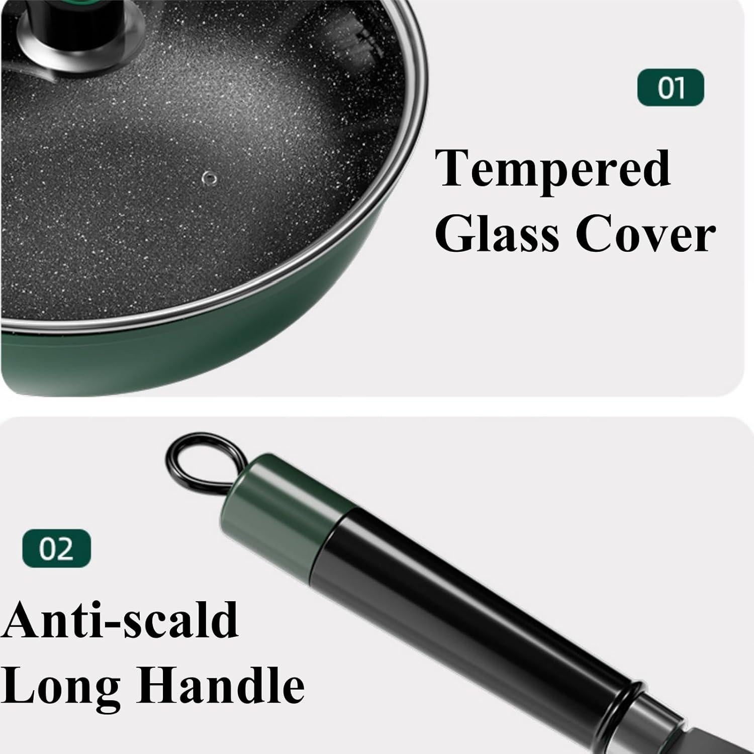 Sartén Antiadherente 32 cm CiCixixi con Vaporera y Tapa