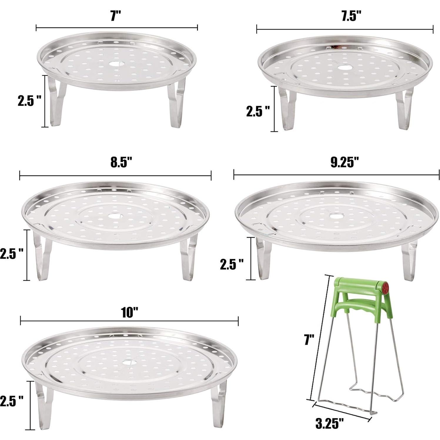 Soporte de Vapor Acero Inoxidable Yesland 5 Tamaños 17.78-25.40 cm