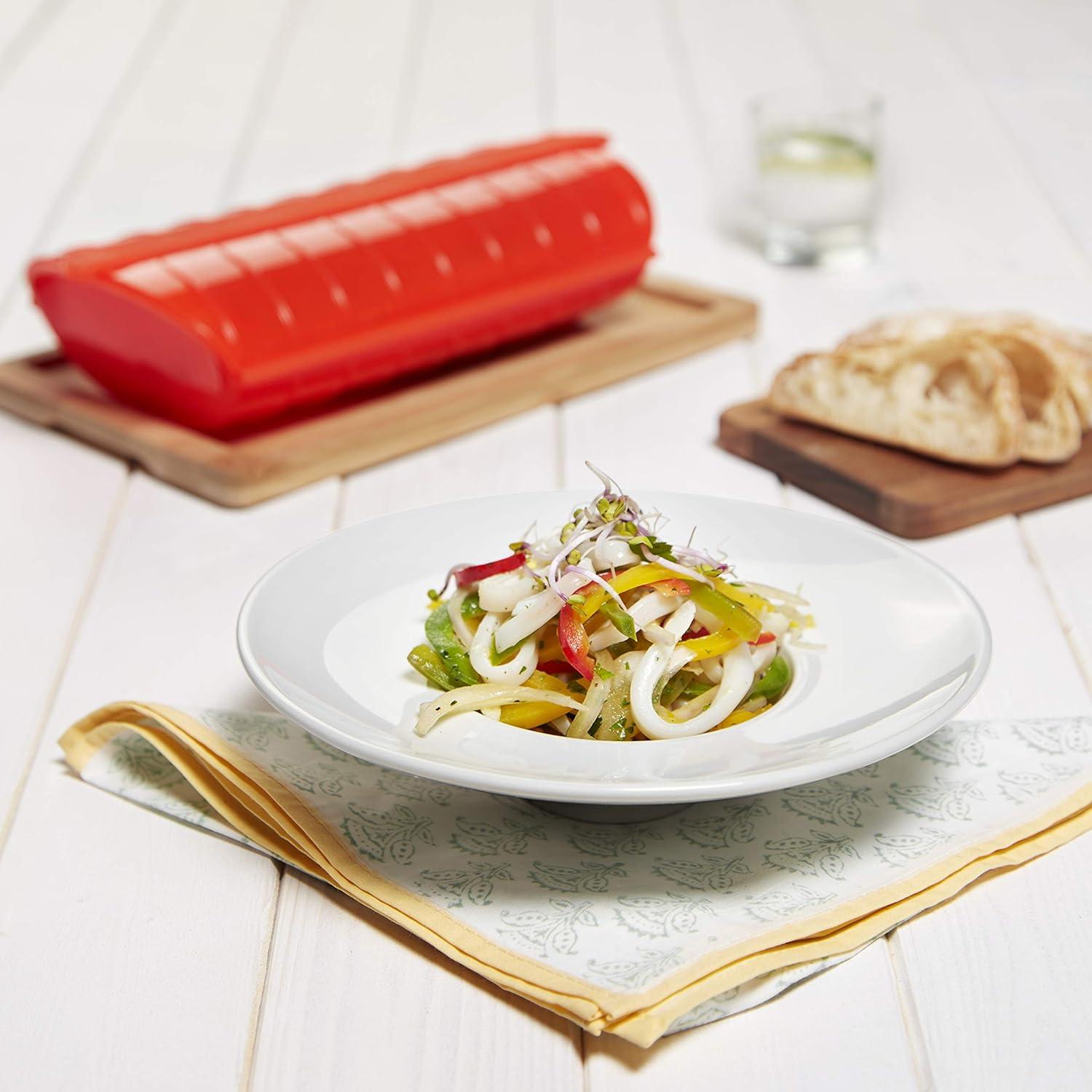 Caso de Cocción al Vapor Lekué 0.65L con Recetario 10min