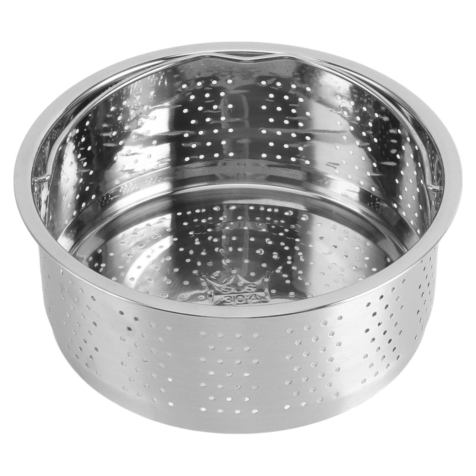 Cesta de Vapor Acero Inoxidable TOPINCN 13.8cm Utensilio Cocina