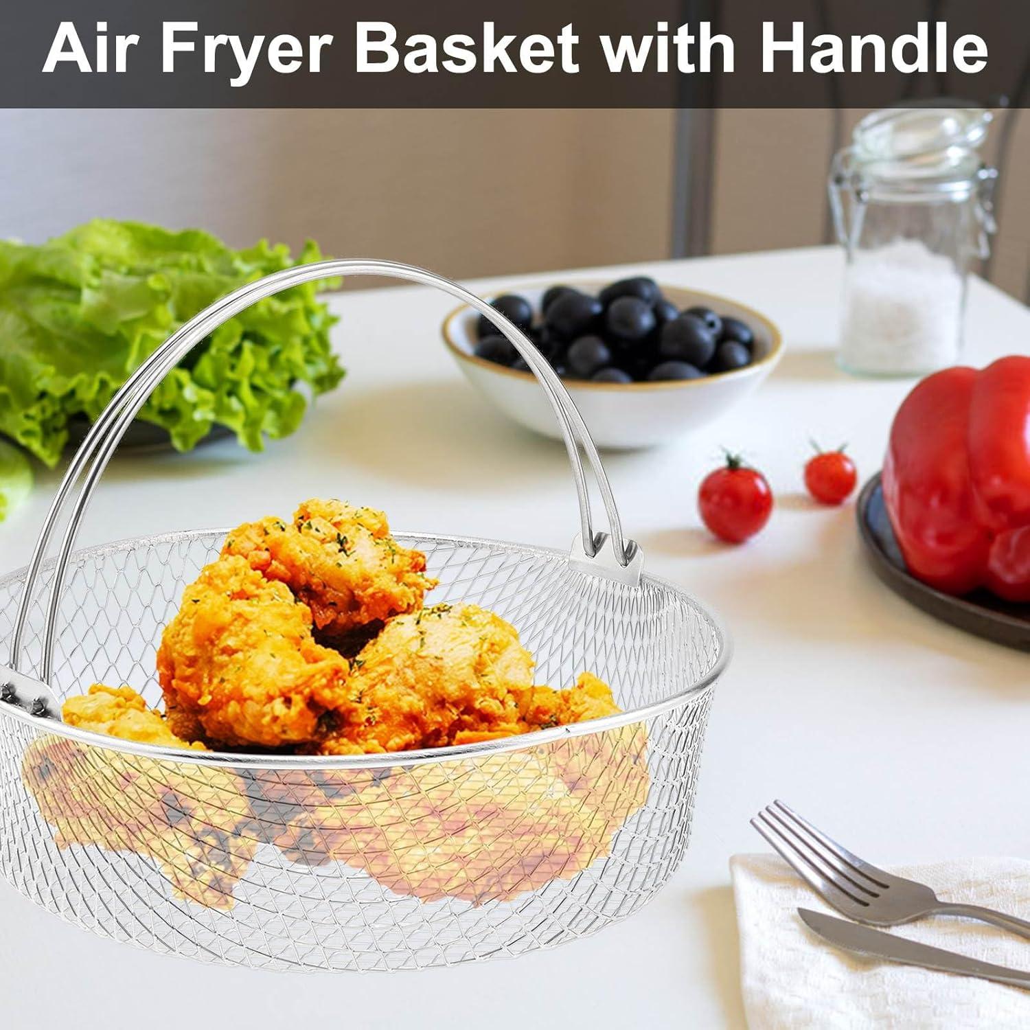 Cesta de Freidora de Aire TQEONKL 20.32 cm Acero Inoxidable